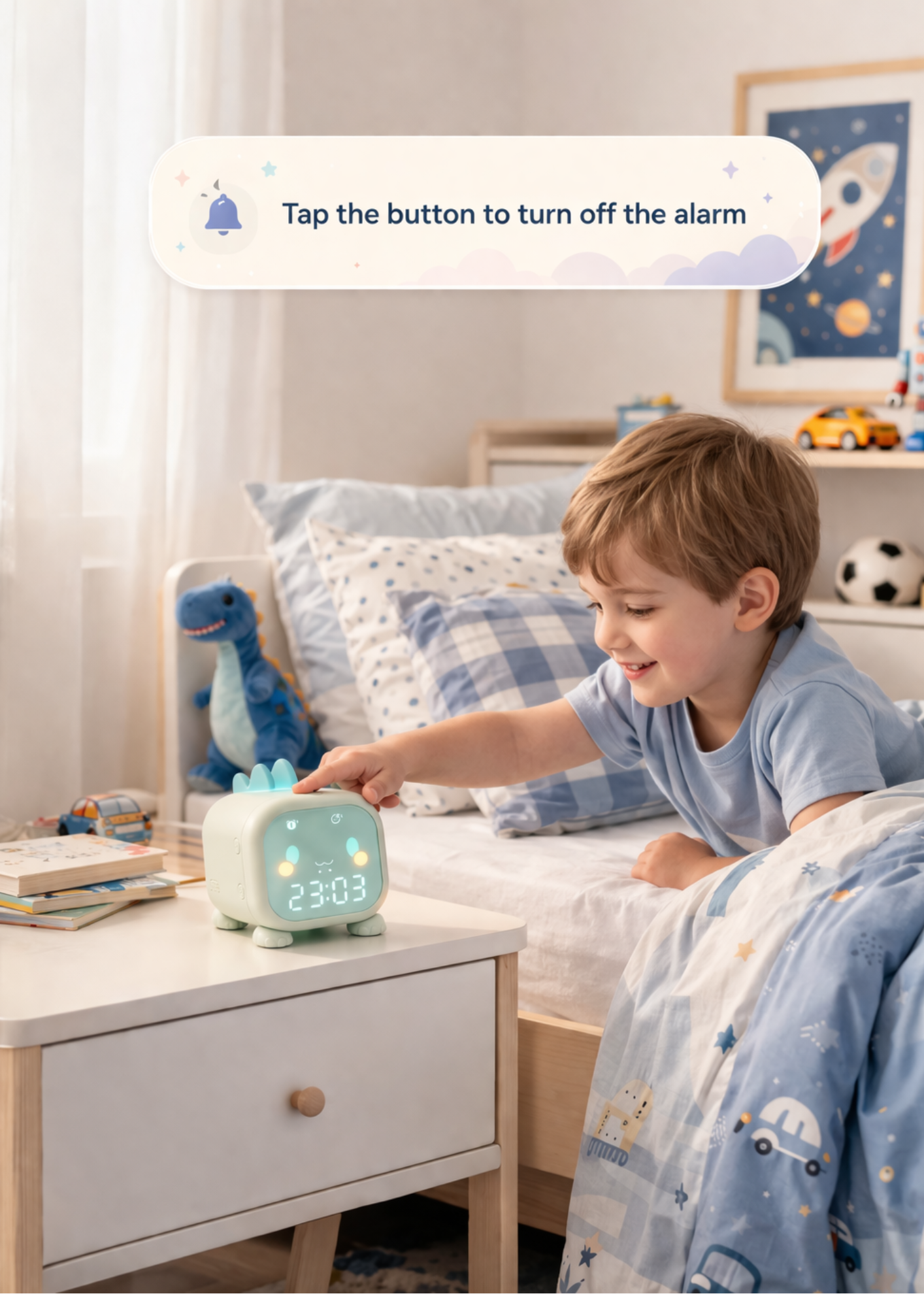 Digital alarm clock for kids
