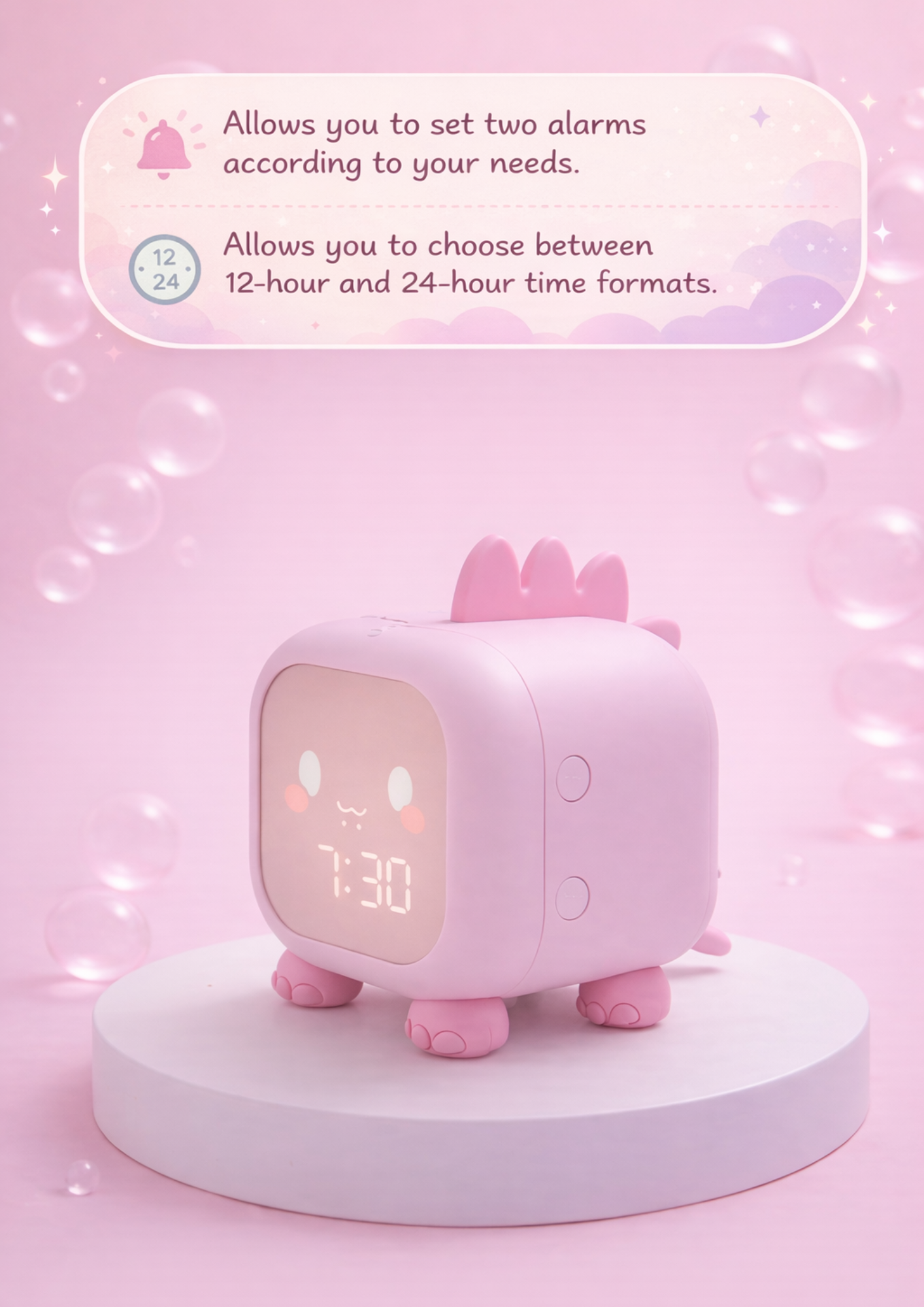 Digital alarm clock for kids