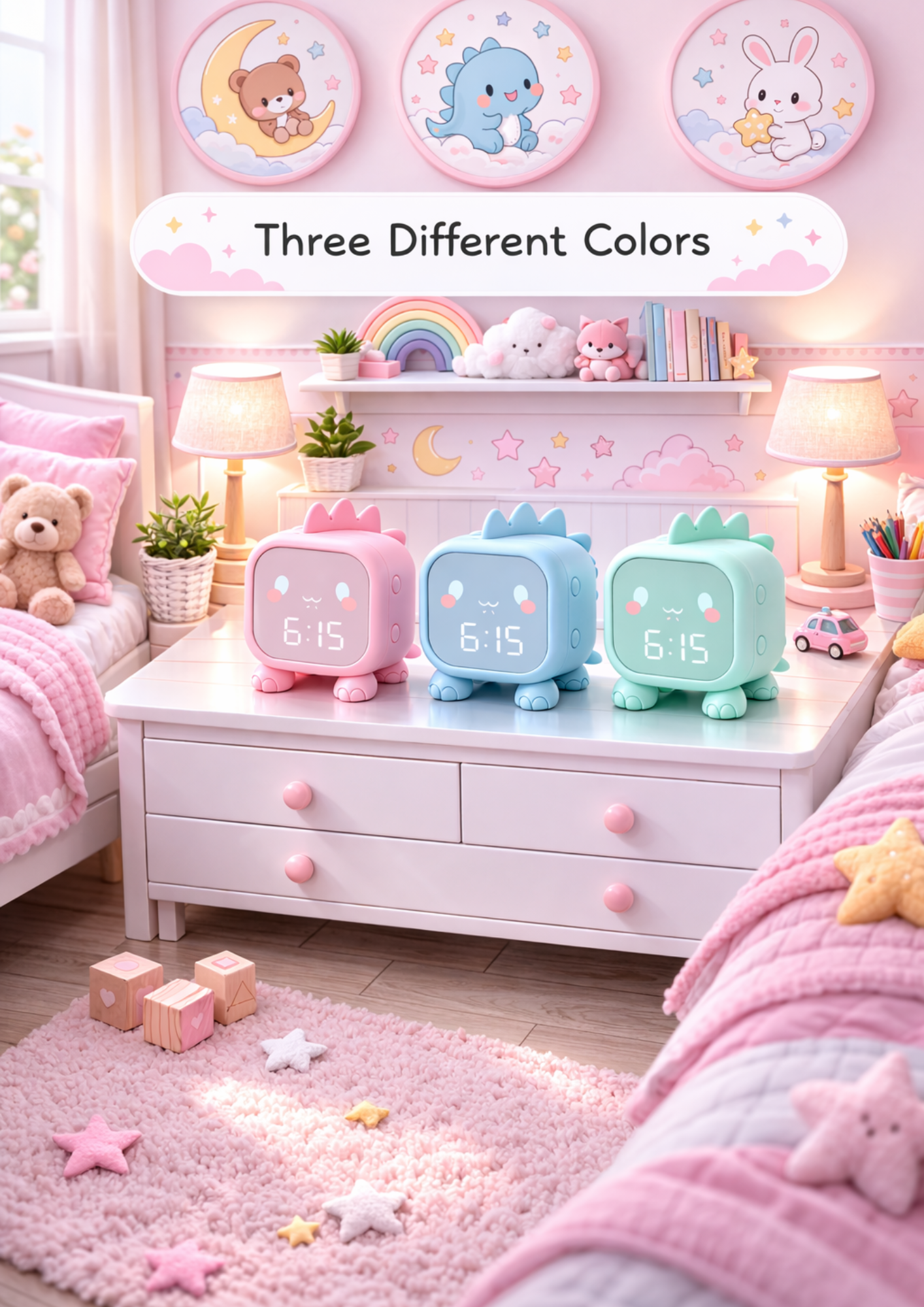 Digital alarm clock for kids