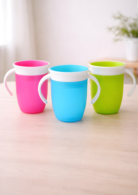 Set de vasos infantiles con asas, prácticos, seguros y fáciles de usar